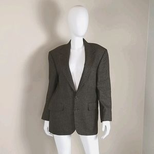 Oscar de la Renta Houndstooth Blazer Jacket